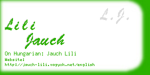 lili jauch business card